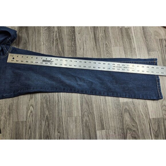 (3/$35) Code Bleu Size 6 Average Bootcut Embroidered Pockets Denim Blue Jeans - Picture 9 of 11